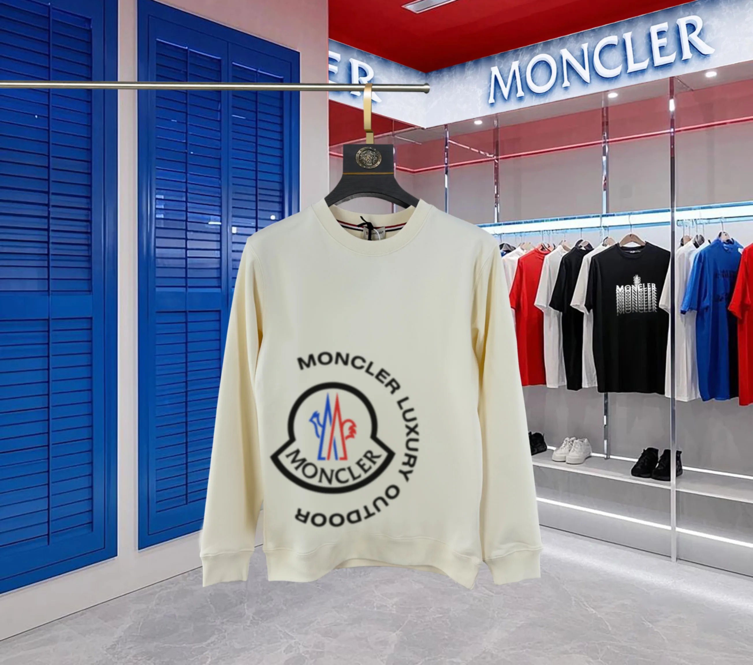 📦 📦 【 In Stock】 〖 𝐌𝐎𝐍𝐂𝐋𝐄𝐑~ 〗 440g ， 😎 ， ， Factory 2025 T ， ， Premium LOGO， Same Style ：Black White Size：S M L XL 2XL